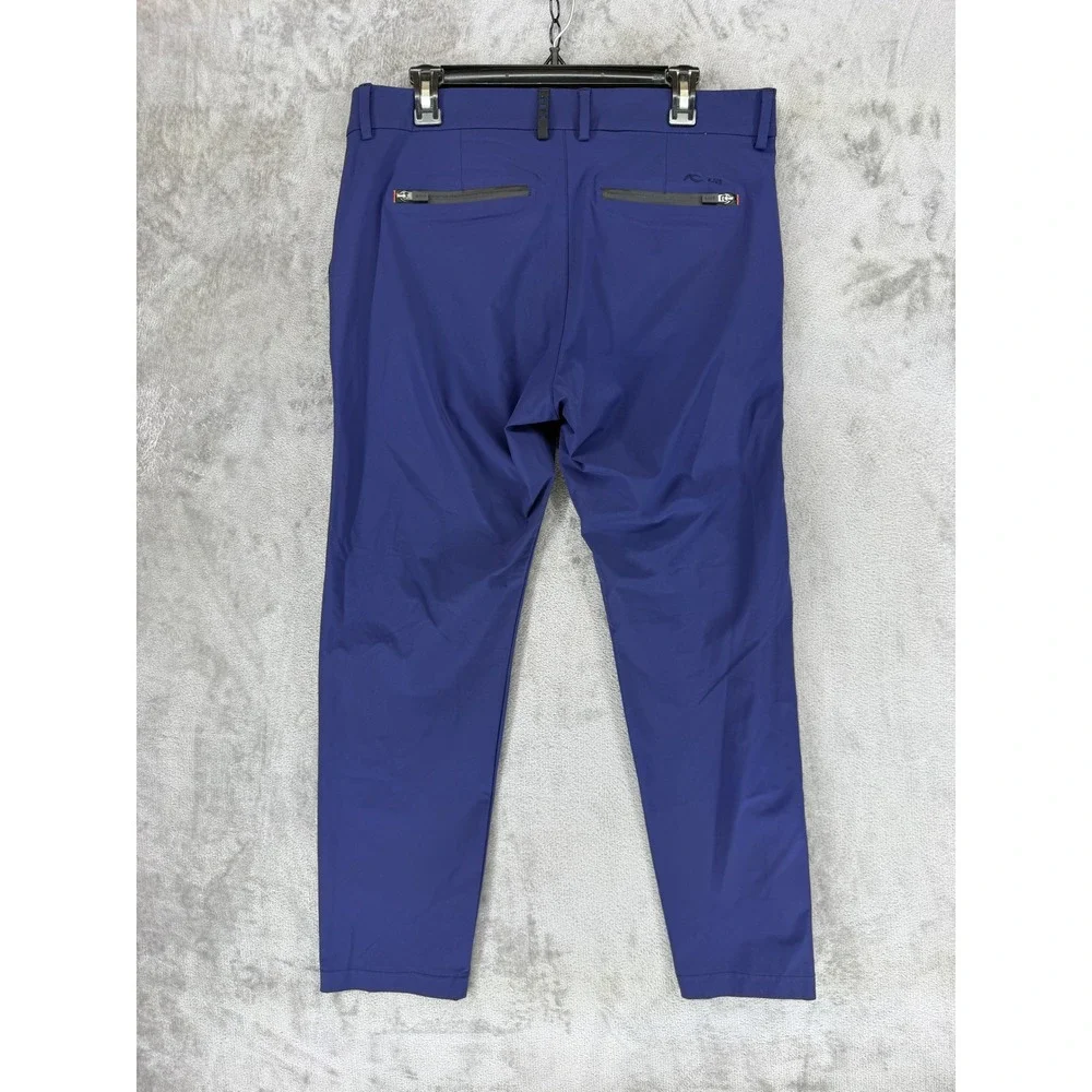 KJUS Iver Tailored Fit Golf Pants Mens 35x32 Blue Technical Stretch Trousers